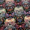 Skulls Dia de los Muertos Anti-Pill Premium No-Sew Throw Fleece Fabric Kit (50x60)